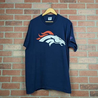 Vintage 90s NFL Denver Broncos Football Logo ORIGINAL Sports Tee - Extra Large 