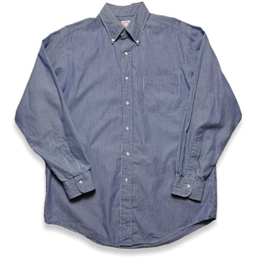 Vintage USA Made Brooks Brothers Button-Down Shirt ~ 15 1/2 - 33 / M ~ 100% Cotton ~ Lightweight ~ Bengal / University Stripe 