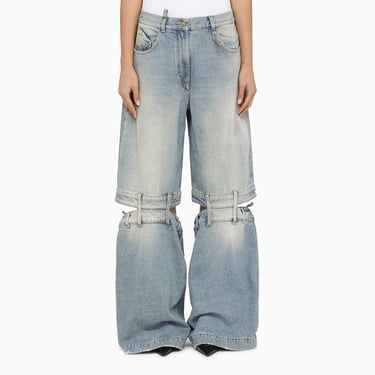 The Attico Light Blue Jeans With Cut Out Women