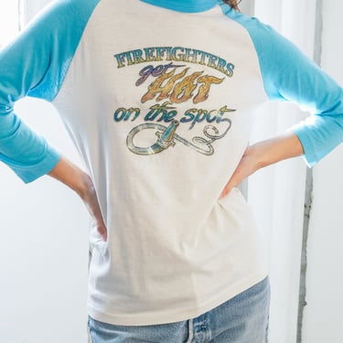 1979 Glitter Firefighters Raglan Tee