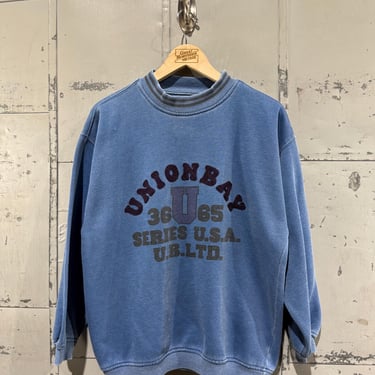 vintage 90’s Union Bay Logo Crewneck sweatshirt Chainstitch embroidered sweatshirt boxy cropped 