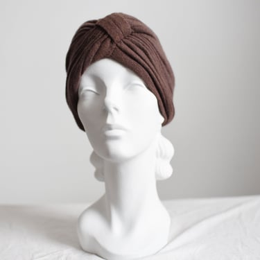 1970s Angora Turban Hat 