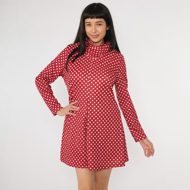 Vintage 60s Mod Bright Mini Dress Cowl Neck 1960 | Chic Vintage Hawaii -  Honolulu, HI | ATTIC