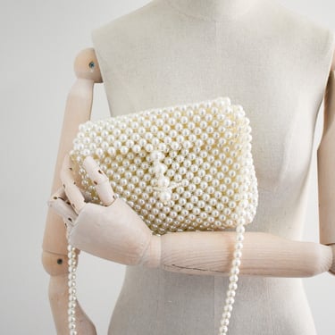 1970s/80s Faux Pearl Evening Purse 