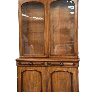 Vintage Mahogany China Cabinet Hutch Bookcase Cupboard  EK221-169