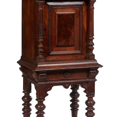 Antique Cabinet on Stand, Gothic, Continental, Carved, Walnut, Spindled, 1800s!!