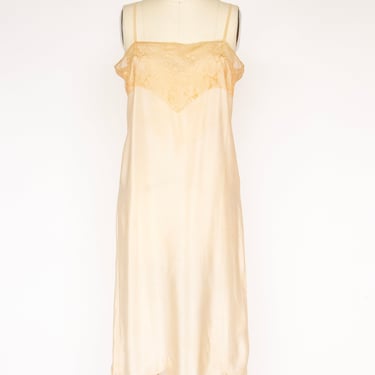 1920s Slip Dress Silk Lace Deco Lingerie S 