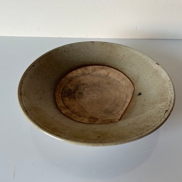 70's Vintage Organic Stoneware Pottery Bowl 