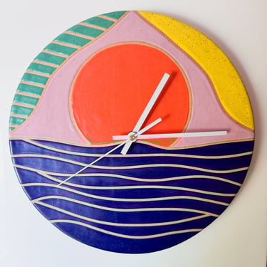 Psychedelic Sea - 04 - Wall Clock - OVERSTOCK