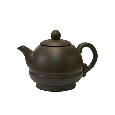 Chinese Brown Yixing Zisha Clay Teapot w Plain Surface Accent ws2574E 