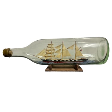 French Ship in a Bottle