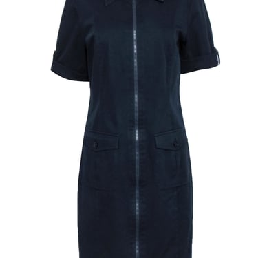 Lafayette 148 - Navy Blue Short Sleeve Dress Sz 10