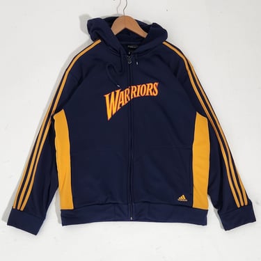Y2k Golden State Warriors Zip Up Adidas Hoodie Sz. XL