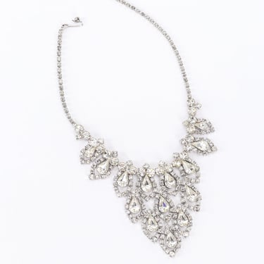 Pointed Crystal Bib Necklace