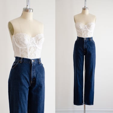 high waisted jeans 90s vintage Chic straight leg jeans 