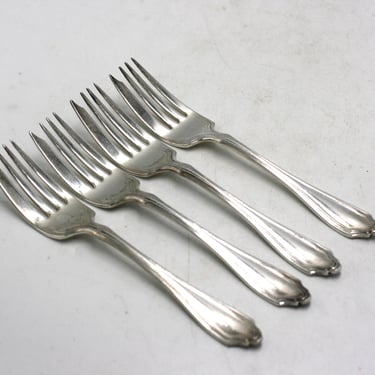 vintage Wallace Silverplate Dessert or Pastry Forks Set of Four 