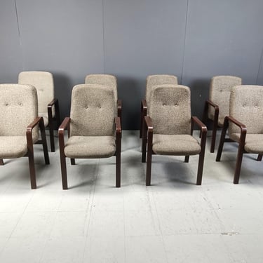 Vintage bentwood armchairs, 1993 - set of 8 - vintage wooden dining chairs - vintage conference chairs - design dining chairs 