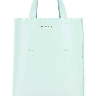 Marni Women Light Blue Leather Mini Museo Handbag