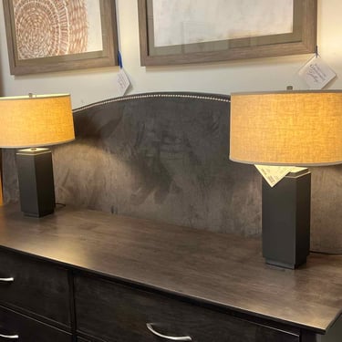 Pair of Black Table Lamps