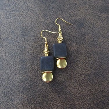 Stone and gold earrings 2 