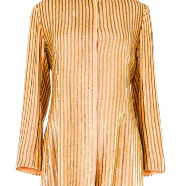 Escada Apricot Sequin Striped Jacket