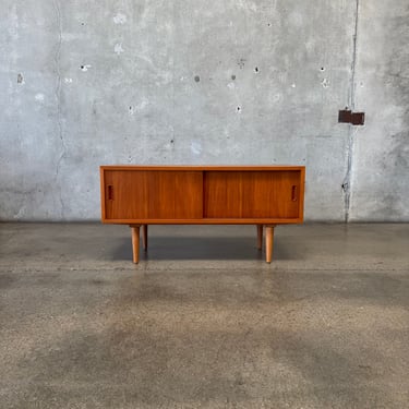 Vintage Teak Low Credenza, Denmark C. 1960