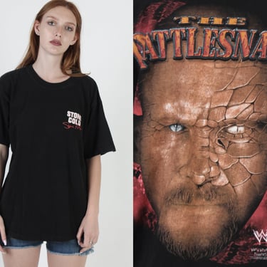 Stone Cold Steve Austin T Shirt / WWE The Rattlesnake Graphic Tee / 1998 Bad To The Bonz / WWE World Wrestling Federation Shirt 