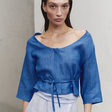 Lapis Linen Payesa Blouse