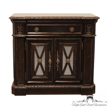 PHILIPPE LANGDON Contemporary Rustic Italian 40" Cabinet Nightstand w. Mirrored Doors 50100-30 