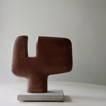 Postmodern Stone Sculpture Abstract vintage mid century dove 
