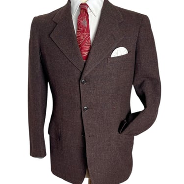 Vintage Dated 1940 Wool DONEGAL TWEED Sport Coat ~ size 36 S ~ jacket / blazer ~ Union Made ~ Atomic Fleck ~ 1930s / 1940s ~ Bespoke 