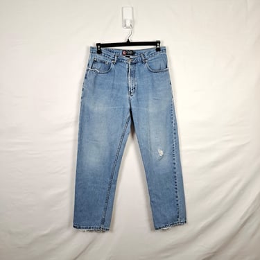 Vintage 90s Distressed High Rise Jeans, Size 34 Waist 