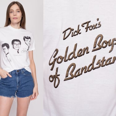 XS-S| 80s Dick Fox's Golden Boys Of Bandstand T Shirt - Unisex XS to Small | Vintage Autograph Print Graphic Music Tee 