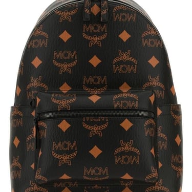 Mcm Women Printed Canvas Medium Stark Backpack