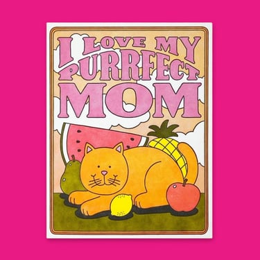 Purrfect Mom Greeting Card