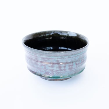 NEW - Blue and Pink Ceramic Bowl - Signed TP 