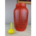 LARGE RED AND BLACK ILKRA EDEL KERAMIK VASE Nr. 347/30