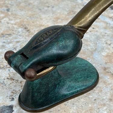 Vintage Sabra Israel Brass Nutcracker - Collectible Israeli Craftsmanship 