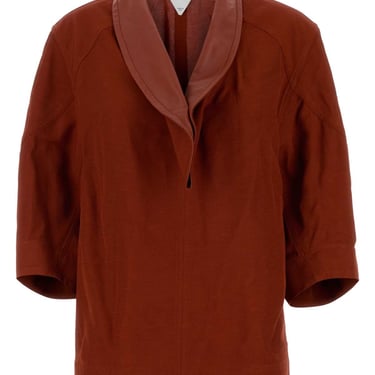 Bottega Veneta Women Tiziano Red Viscose Blend Blouse