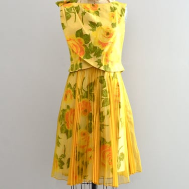 Vintage 1960s Yellow Dress