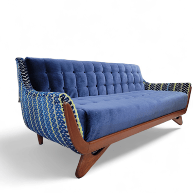 Mid Century Modern Adrian Pearsall Gondola Sofa Newly Upholstered