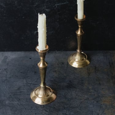 Pair of Matched Brass Candlesticks
