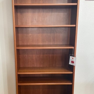 Jesper<br />5 Shelf Bookcase<br />Cherry Veneer<br />W 36″ x D 12.5 x H 77