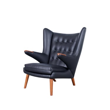 Danish Modern Leather "Papa Bear" Chair by Hans J. Wegner for A.P. Stolen