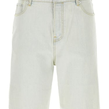 Kenzo Men Light-Blue Denim Himawari Bermuda Shorts