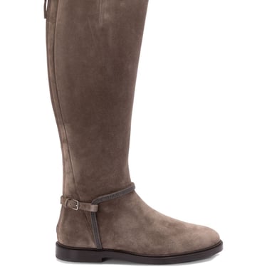 Brunello Cucinelli Women Suede Leather Boots