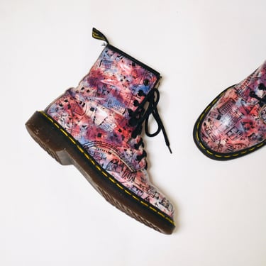 Amazing 90s ENGLAND Dr Martens Boots Women 6 UNION Jack Queen// Vintage Doc Marten Boots UK 4 Made in England United Kingdom Great Britain 