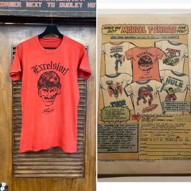 Vintage 1970’s Stan Lee Marvel Comic Book Mail-In Original T-Shirt, Super Hero, Comics, 70’s Tee Shirt, Vintage Clothing 