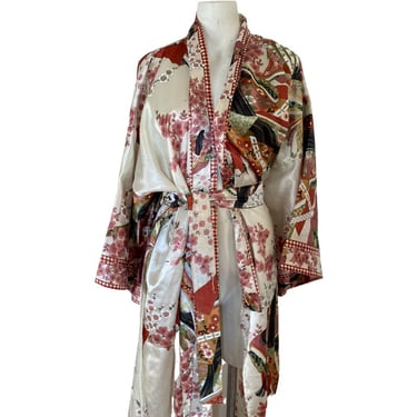 Vintage KIMONO Dragon Kimono, vintage Japanese Kimono dress robe nightie slip gown small medium large one size 