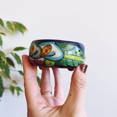 Vintage Mexican Talavera Trinket Bowl 